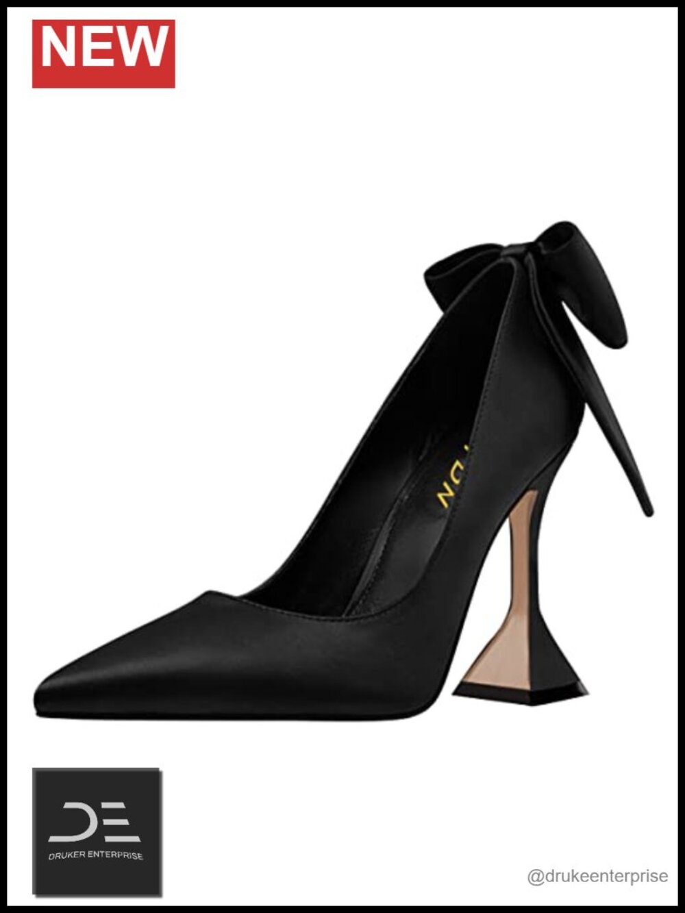 YDN Women's Pointed Toe Block Heel Pumps Faux Leather Special High Heels Party